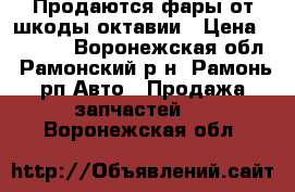 Продаются фары от шкоды октавии › Цена ­ 6 500 - Воронежская обл., Рамонский р-н, Рамонь рп Авто » Продажа запчастей   . Воронежская обл.